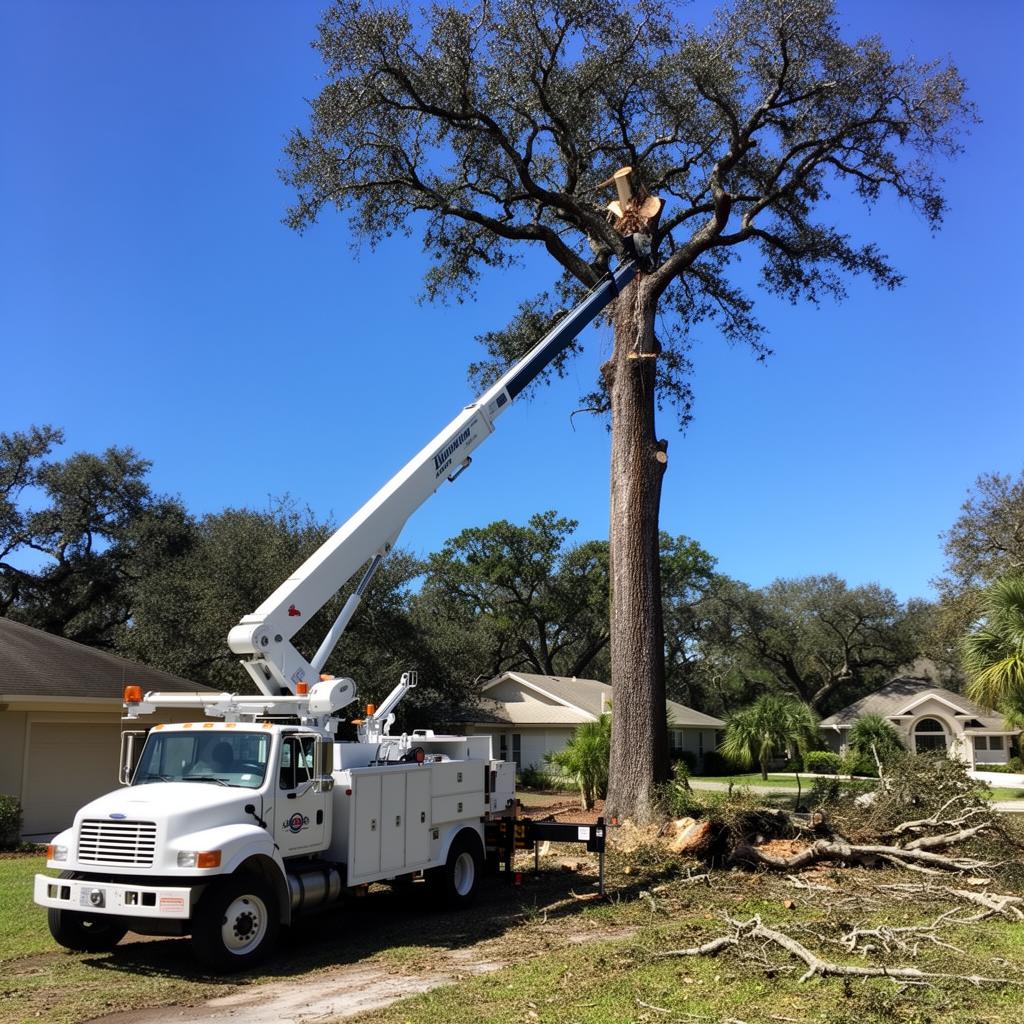 70-ft oak takedown · Boyette Springs